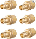6-Pack EFIELD PEX 1-inch x 1-inch Male NPT Threaded Adapter Brass Crimp Fittings, LF Brass, NSF/ANSI 61,(PEX1807485)
