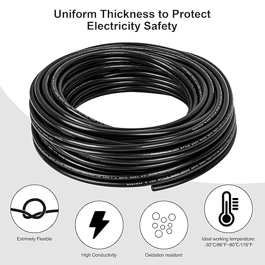 16 Gauge Wire 4 Conductor,16 AWG Electrical Wire Stranded PVC Cord Oxygen-Free Copper Cable,50FT 4 Core Pure Copper Flexible Cable Wire for LED Lamp Lighting Strips Automotive (50FT, 16AWG-4C)…