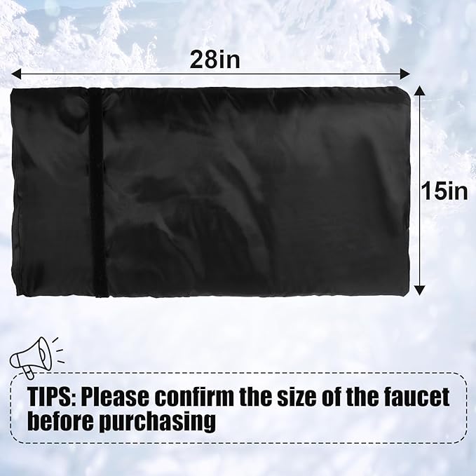 28'' x 15'' Large Faucet Cover for Winter, Outdoor Hydrant Covers Freeze Protection, Waterproof Faucet Sock for Spigot Garden Lawn Yard Farm Bibb Pipe