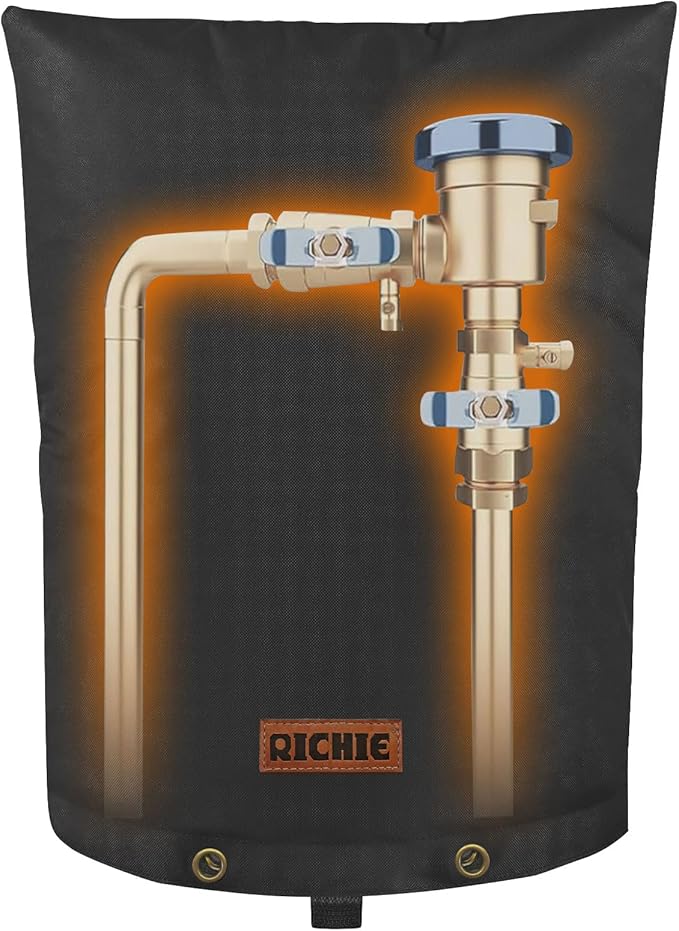 Backflow Preventer Cover (5°F) Heavy-Duty 5-Layer Insulated Enclosure, Freeze & All-Weather Protection for Outdoor Pipe, Irrigation Sprinkler Valve, Well Water Pump & PVB, 20" Wx34 H Black