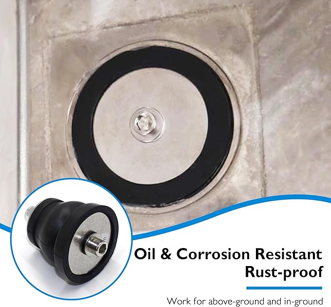 Expandable Mechanical Seal, Cleanout Pipe Plug-Rubber Expansion Scupper Plugs & Removable Stainless Steel Allen Wrench Handle,1-7/8 to 2-1/4 in Sewer Cap Cover, Winterizing Pool Boat Plugs
