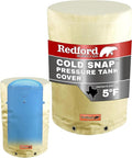 Redford Supply Co. Cold Snap (5°F) Round Pressure Tank Cover Insulation, 24"Diameter x 74"H, Water Well Tank Covers Insulated, Well Pump Cover Insulated Freeze Proof for Winter Outdoor (Beige)