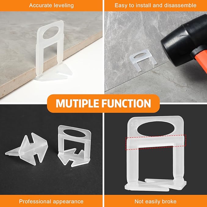 DGSL Tile Leveling System, 5500-Piece Tile Spacers Clips 1/16 Inch Tile Tools, Tile Installation Tools for Professional Ceramic Tile and Stone Installation