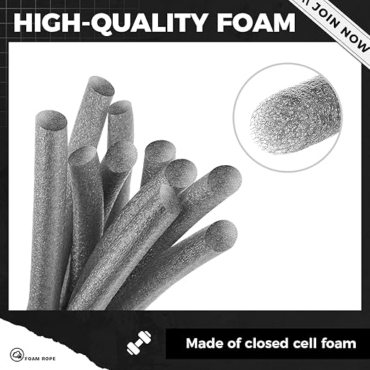 1/2 Inch x 200 ft Foam Backer Rod for Gaps Joints Concrete Crack Filler Caulk Saver Bulk Foam Backing Rod Concrete Filler Rope for Weather Stripping Door Seal (Gray)