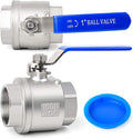 TAISHER 1 PCS 1 Inch FNPT Heavy Duty Full Porat Ball Valve 304 Stainless Steel with Blue Handles
