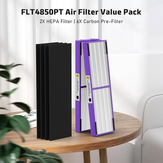 2 Pack FLT4850PT True HEPA Replacement Filter B, with Pet Pure Treatment for G-Guardian Air Purifier C4900 AC4825 AC4850PT AC4870 CDAP4500 AC4300 and More