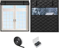 Thermal Window Cover for Wintern, Window Insulation Kit Blackout Oxford Curtain, Thicken Warm Waterproof Attic Insulation Blanket, Draft Blocker in Home RV 38 39 47 57 62 63in(Blacks,20x28in)