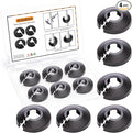 6 Pcs Fit 3/4 Inch Flange Water Pipe Cover Decoration black 20mm(0.79 Inch) Plastic PP escutcheon plate 3/4 inch Cover for Wall Pipe Tube Decoration