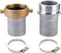 EASTRANS Aluminum Pin Lug Hose Fitting Set, 1" Hose Shank Coupling Set with 2 Clamps