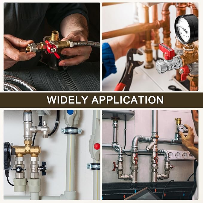 uxcell Brass Tube Fitting, 5/16O.D x 1/4NPT Brass Flared Pipe Adapter Fittings Reducing Nipples Connector, Half Union Gas Adapter for Pipe Connections, Hydraulics, Refrigeration