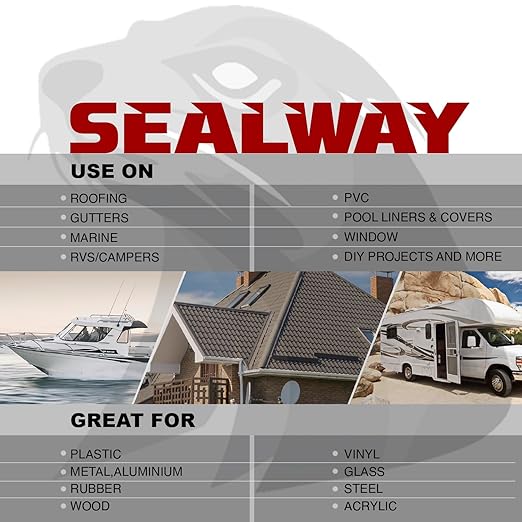 Silver RV Roof Sealant Tape, 6" x 25' Waterproof Repair Seal Tape – Extra Thick, UV-Resistant, Weatherproof Patch for Permanent Leak Sealing on RVs, Trailers, and Mobile Homes