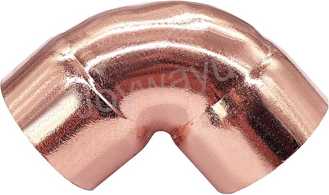 Joywayus 5PCS 1" Copper 90 Degree Elbow Coupling Sweat Solder Pipe Fitting Pressure Plumbing Solder Connection