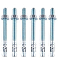 30 Pcs M10x100mm Zinc-Coated Wedge Anchors with Brick Anchors Perfect for Heavy Duty Drywall & Asphalt Anchors Installation