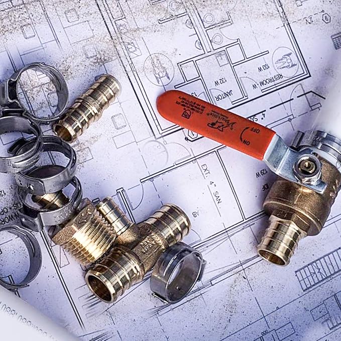 CVS 50 Pack 3/8 Inch PEX Cinch Clamp Rings, Stainless Steel Crimp Rings Pinch Clamps for PEX Tubing Pipe Fitting Connections
