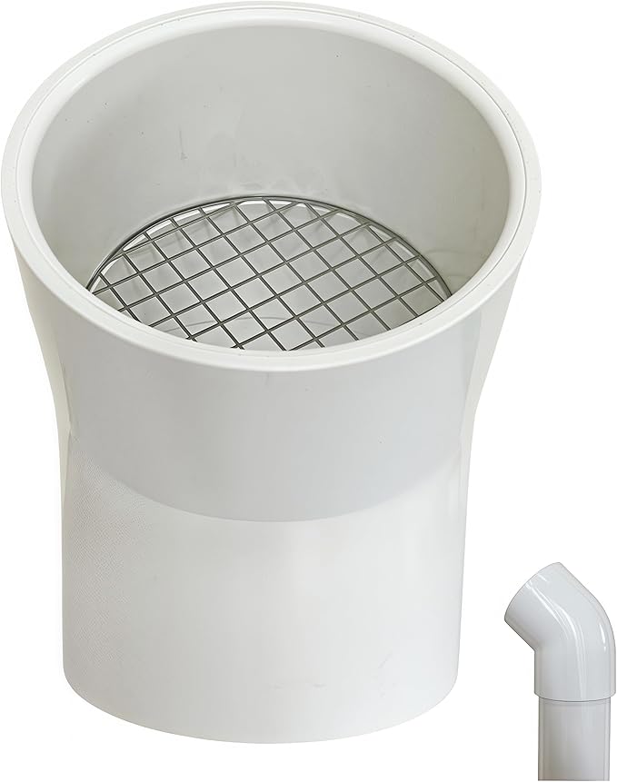 PVC Vent Cap 1 pcs 45-Degree for 3" Schedule 40,PVC Termination Cap,Vent Cover Screen,Round Furnace PVC Pipe Stainless Steel Roof Vent Cap,Installation not Required That PVC Elbow,or Coupling