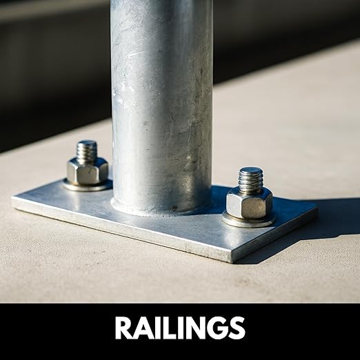 5/8 x 7 Zinc-Plated Wedge Anchors for Concrete and Cement | Heavy-Duty 5/8 Concrete Anchors (Box of 25)