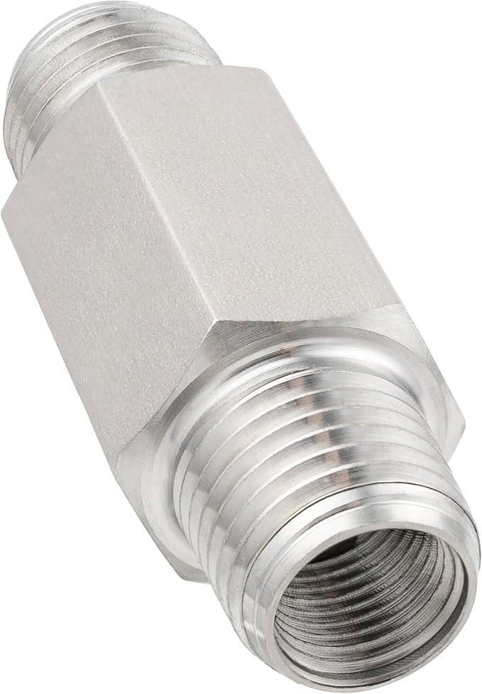 Yoebor 304 Stainless Steel Detachable Check Valve One Way Non-Return Valve for Water Oil Gas, 1pc (Mnpt x Mnpt, 1/4"-316)