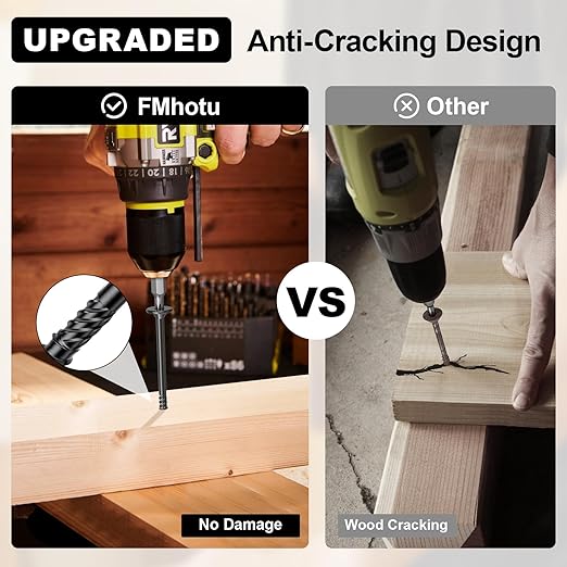 4-1/2 Inch Heavy-Duty Outdoor Deck Screws, 50Pcs Star Drive Decking Wood Screws, Rust Resistant Timber Screws for Timber/Log/Landscaping Wood (#14 x 4-1/2" Black)
