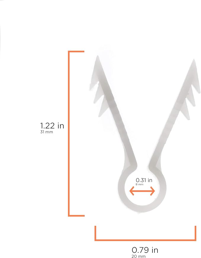 THE CIMPLE CO Stucco and Drywall Cable Clips for Coaxial and Similar Cables - Push-in Masonry Anchors - RG59, RG6, Ethernet, and Similar - Cable Clips, Pack of 100 - White
