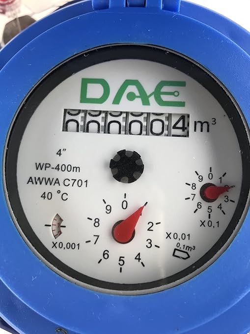 DAE WP-400m 4" Woltmann Helix Water Meter, Pulse Output, Cubic Meter