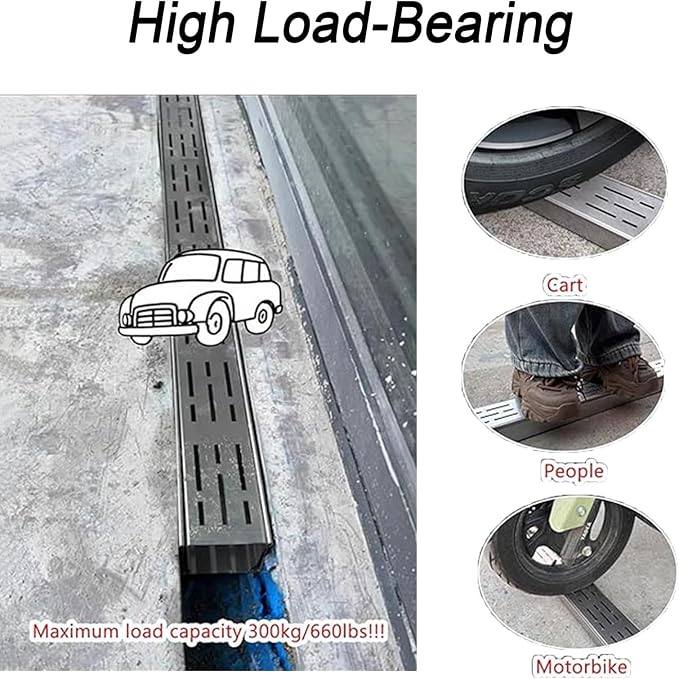 Channel Drains Narrow Pool Deck Drain Grate Under Trench Drainage System 304 Stainless Steel U Shaped Drain Kit, Pipe for Outdoor Patio Balconies 39.4x2x2 in