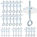 15Pcs M6 x 70mm Eye Bolt Toggle Bolt Assortment Kit, Spring Toggle Bolts Butterfly Anchors Butterfly Toggle Anchors, Heavy Duty Drywall Anchors with Wing Nut for Hanging Lamps Heavy Items