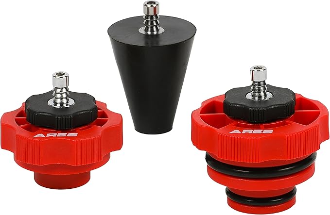ARES 18069 – 3-Piece Power Steering Adapter Kit – Adapters for Manual Vacuum Pumps Easily Purge Air from Power Steering System on Most Standard Vehicles