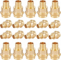 20-Pack HeSun Copper Press Fitting Adapter,3/4" PRESS X 3/4" PEX F1807 Crimp Coupling, LF Brass(PEX1807346-20)