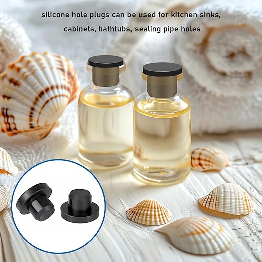 50Pcs Silicone Rubber Hole Plug for Round Holes, 5 Sizes High Temp T-Type Waterproof Rubber Plugs for 4-9.5mm ID Hole for Bottles Flower Pot Metal Tube