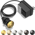 Garbage Disposal Air Switch Kit, Brushed Gold Finish, Compatible with Moen Brushed Gold Faucets, UL Listed Sink Top Button, Universal Countertop Design