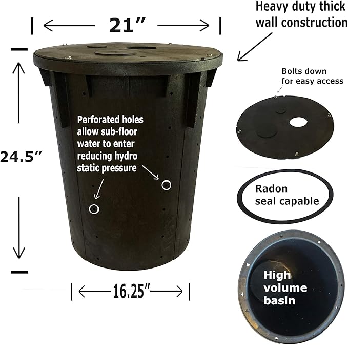 50 Ft - Complete Basement Waterproofing System. Includes, baseboard channel gutter panels, sump pump & basin, floor adhesive, caulk gun and all accessories. DIY System