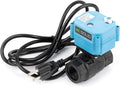 U.S. Solid 3/4” PPE Motorized Ball Valve with US Plug - Plastic Electrical Ball Valve, 2 Wire Auto Return, AC 110~230V, Normally Closed