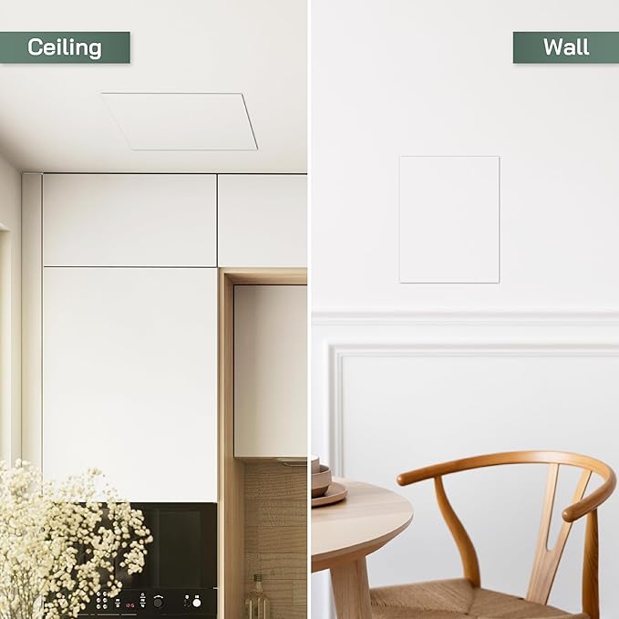 Vent Systems 6" x 12" Inch Access Panel - Drywall, Wall, Electrical, Plumbing Cover Plate - Ceiling, Wall Mount Drywall Access Panel - Metal Crawl Space Door for Home, Garage, Basement, Attic