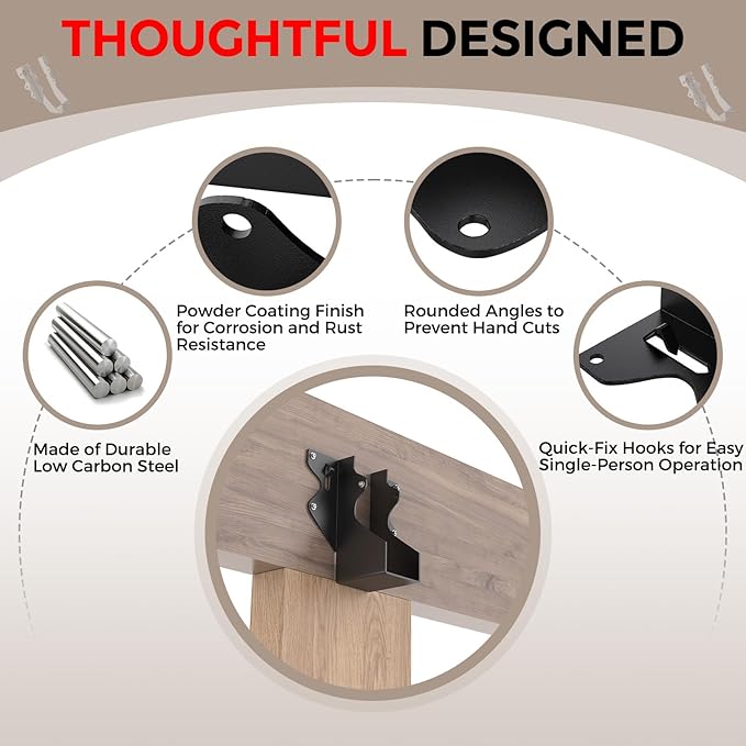 50Pcs Black 2x4 Joist Hangers for Wood,18 Gauge Metal Face Mount Joist Hanger,Lu24 Joist Hangers Powder Coating,Hurricane Ties for Rafter,Rafter Brackets 2x4 for Deck,Floor,Roof Overhang,Ceiling Joist