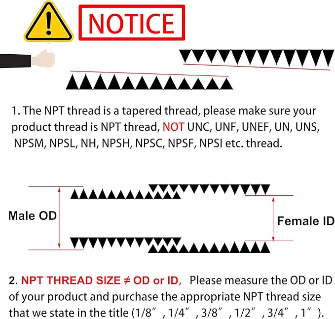 2PCS NPT Male Threaded Reducing Nipple Pipe Fitting Adapter, Brass Hex Nipple Reducer, Heavy Duty Pipe Reducer Straight Connector (3/8" x 1/4")