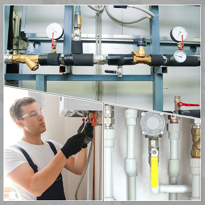 uxcell 2Pcs Brass Water Mini Ball Valve Shut Off Switch, G1/4" Male x 1/4" Hose Barb, 180 Degree Operation Handle, Brass Valve