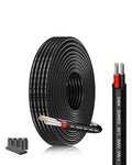 20 Gauge 2 Conductor Electrical Wire 20/2 AWG 26.25FT Stranded Tinned Copper Cable with PVC Jacket - Flexible Low Voltage Power Cord for LED Strip Lights, Automotive Marine Wiring