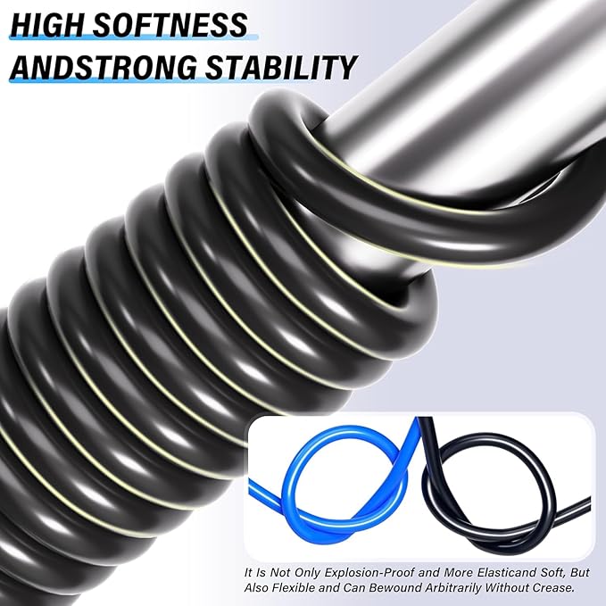 TAILONZ PNEUMATIC Black 1/4''OD 3/8''OD 10 Meter 32.8ft PU Polyurethane Air Tubing Kit Pipe Hose Air Line Tubing Air Hose Fittings Push to Connect Fittings(68PCS)