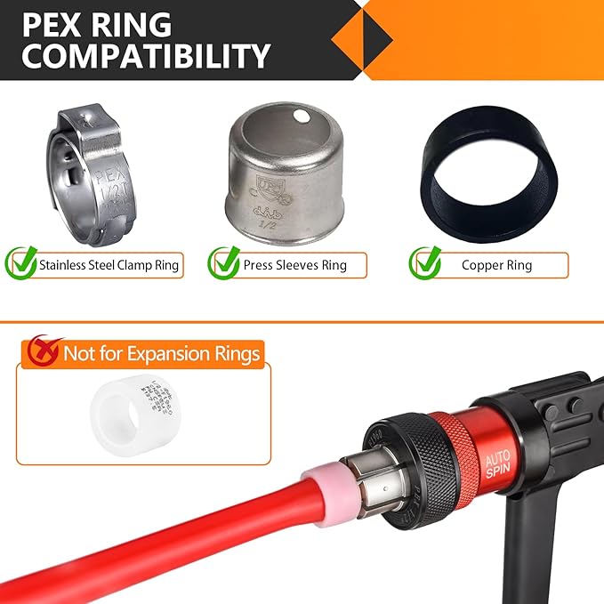 HeSun 50-Pack PEX Fittings, 1/2" PEX x 3/4" Male NPT, Brass Pex Male Adapter, Crimp Fitting for Pex Pipes, ASTM F1807
