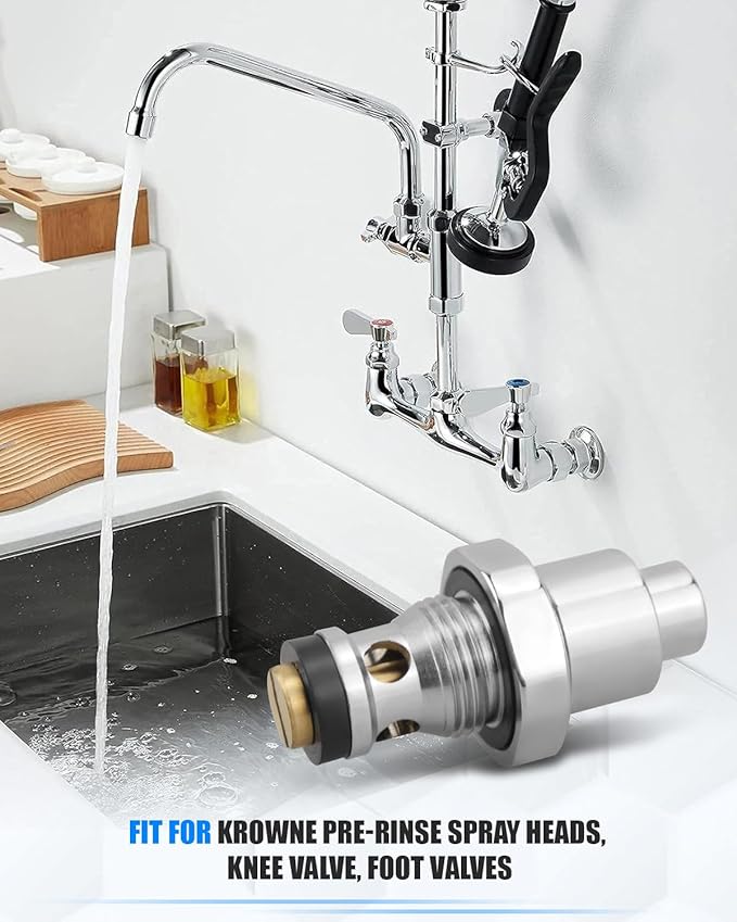 21-302L Push Button Valve Fit for Krowne Pre-Rinse Spray Heads Knee Valve Foot Valves