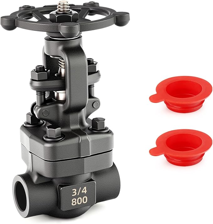 TAISHER 1PCS Forging of Carbon Steel Weld Gate Valve, 3/4" OD Rotary Sluice Valve With Wheel Handle, For Water, Oil, Gas