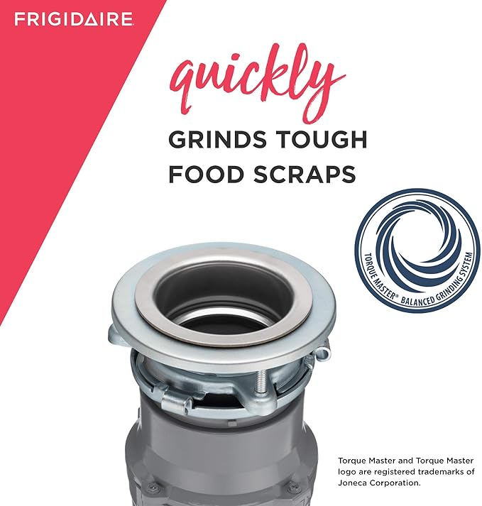 Frigidaire 1/2 HP Corded Garbage Disposal for Kitchen Sinks | FF05DISPC1
