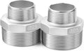 ChillWaves 304 Stainless Steel Pipe Fitting, Reducer Hex Nipple 1-1/2" NPT Male x 1-1/4" NPT Male Thread Adapter(2-PACK)