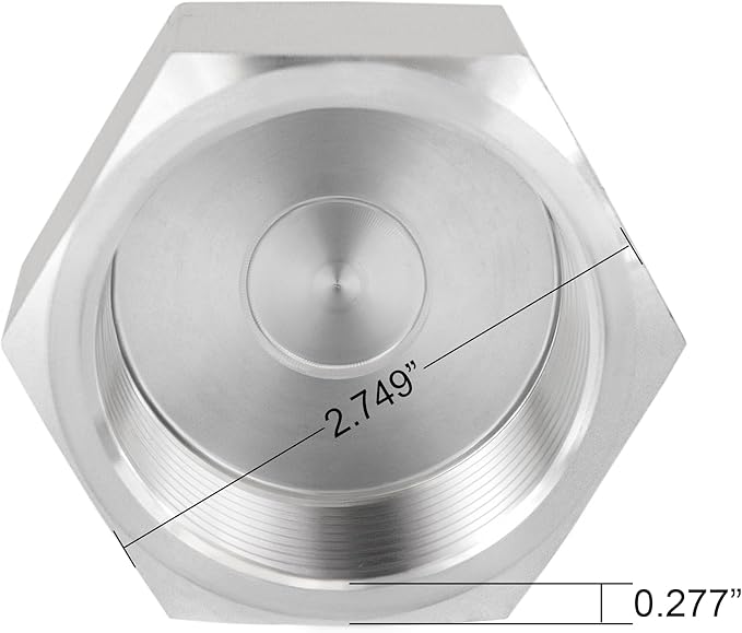Stainless Steel 304 Hex End Cap 2" NPT Female Pipe Fitting 1pc