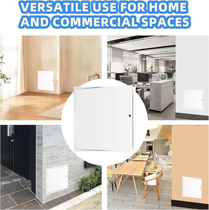 18" x 18" Metal Access Panel, 1MM Thickened Access Panel for Drywall, Aluminum Access Panel for Walls and Ceilings, Rust-Resistant and Easy-to-Install Drywall Access Panel