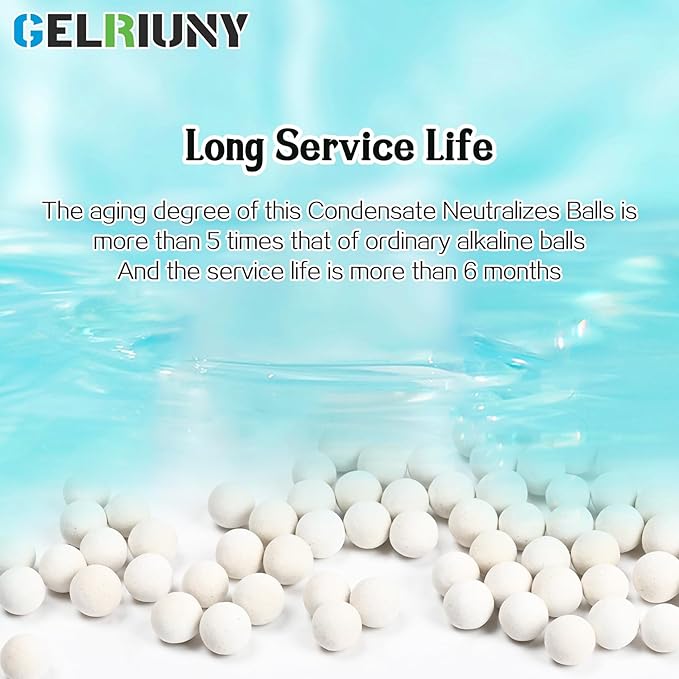 Condensate Neutralizer 13.2 lbs, 4-Packs, Acidic Condensate Neutralizer Pellets, 7-8mm Pellets for Water Heater Media Filter(4 Packs)