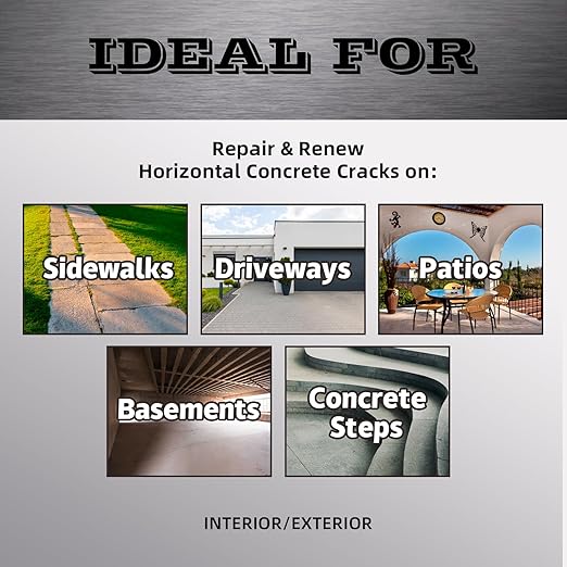 2.5 lb Concrete Crack Filler – Invisible Seal for Driveway & Cement Road Crack Repair, Easy to Use & Long-Lasting