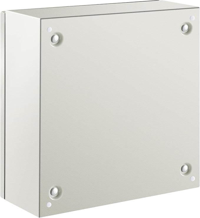 VEVOR NEMA Steel Enclosure, 16 x 16 x 6'' NEMA 4X Steel Electrical Box, IP66 Waterproof & Dustproof, Outdoor/Indoor Electrical Junction Box, with Mounting Plate