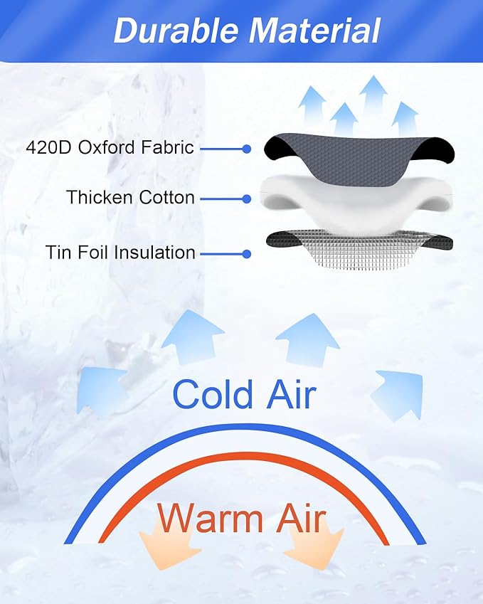 Outdoor Faucet Covers for Winter Freeze Protection, POROLIR Large 20" H x 10" W Thicker Insulation Long Faucet Sock for Outdoor Faucets & Yard Hydrant Hose Bib Insulated Spigot Covers Khaki