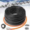110FT（3FT-200FT） Pipe Heating Cable for Pipe Freeze Protection, Heat Cable for Water Pipes(Metal and Plastic), Pipe Heat Tape Keeps Water Flowing at -40°F 5w/ft, 120V Plumbing fixture